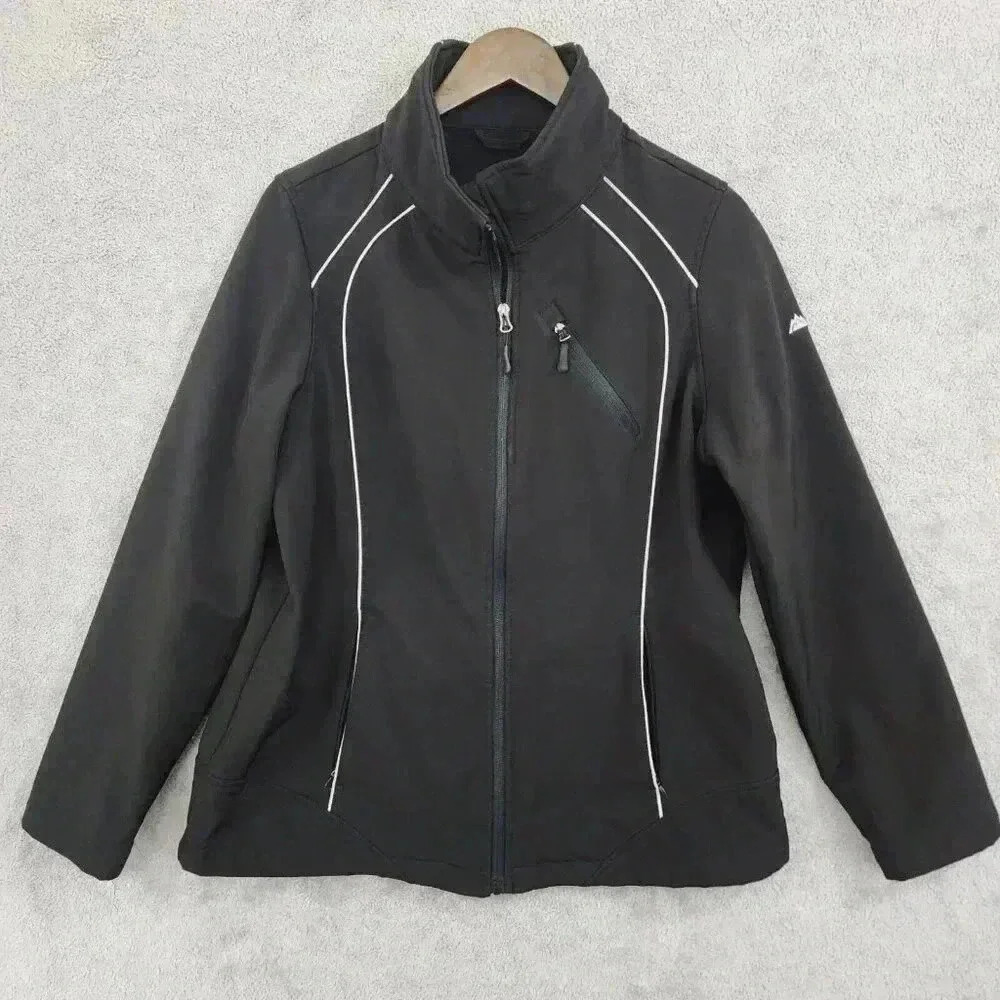 Snozu Black Softshell Women's Jacket XL  With Zip Pocket 11CT